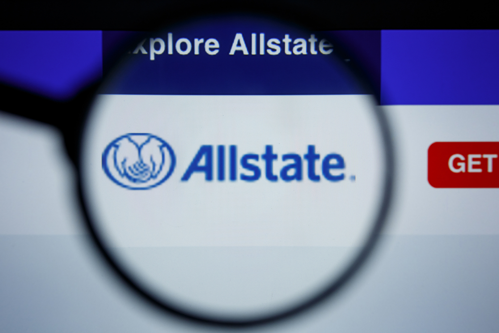 Financial (names A - I) - Allstate Corp magnified logo- by ll_studio via Shutterstock