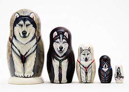 Photo of dog matryoshka dolls