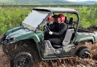 Photo of having a blast riding through mud