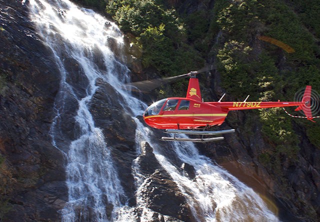 waterfall in tongass national forest